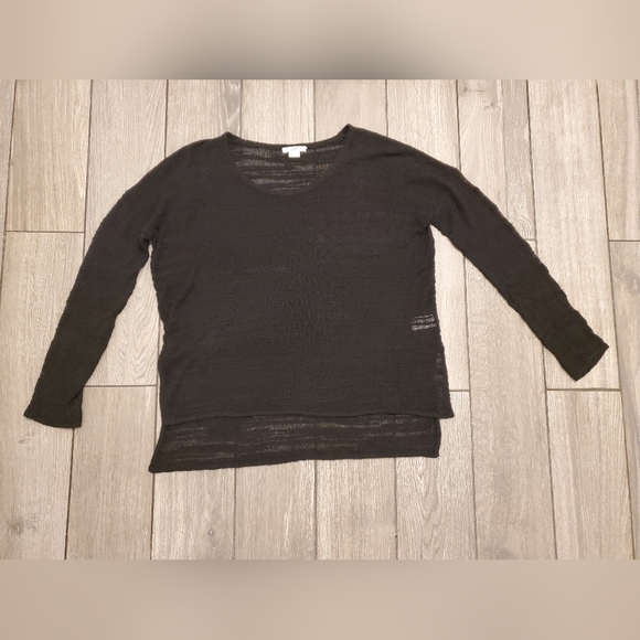 Helmut Lang destroyed boucle high low split hem knit oversized pullover sweater - Picture 2 of 6